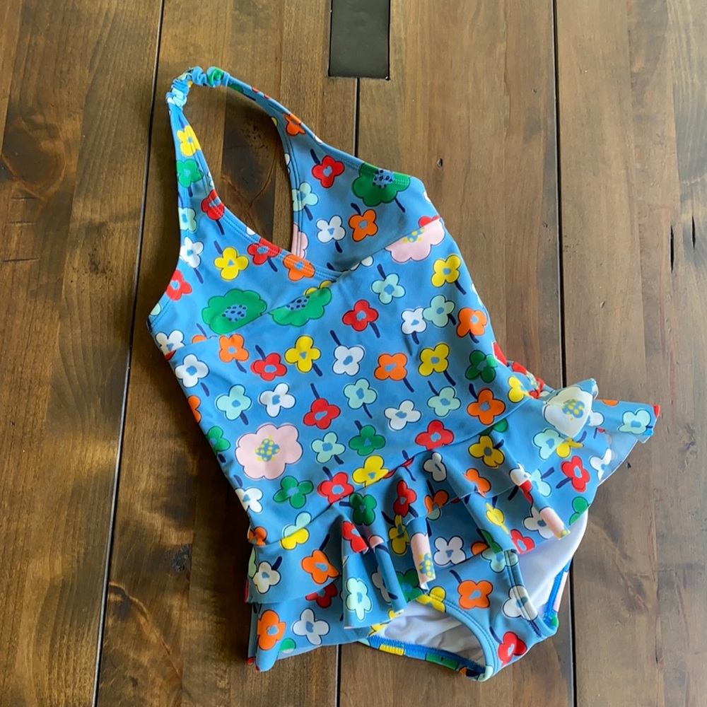 Hanna Andersson One piece halter swimsuit 110(5)